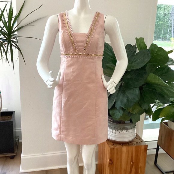 Lilly Pulitzer Dresses & Skirts - NEW LILLY PULITZER BLUSH PINK BEADS EMBELLISHED SPARKLY DRESS SZ 6
